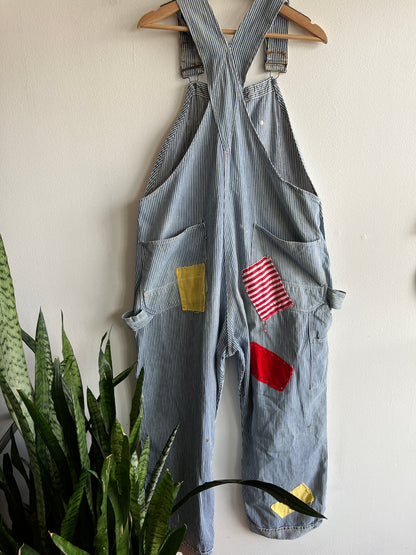 Vintage 1940/50’s Hercules Hickory Stripe Denim Clown Overalls
