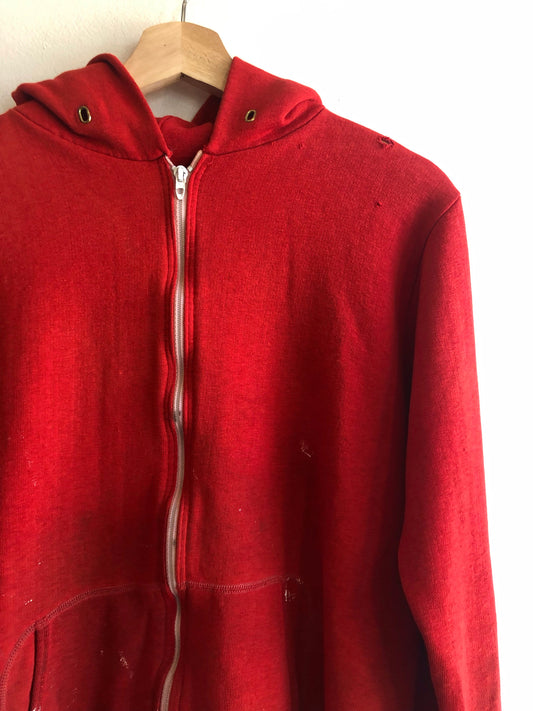 Vintage 1970’s Red Zip Up Sweater