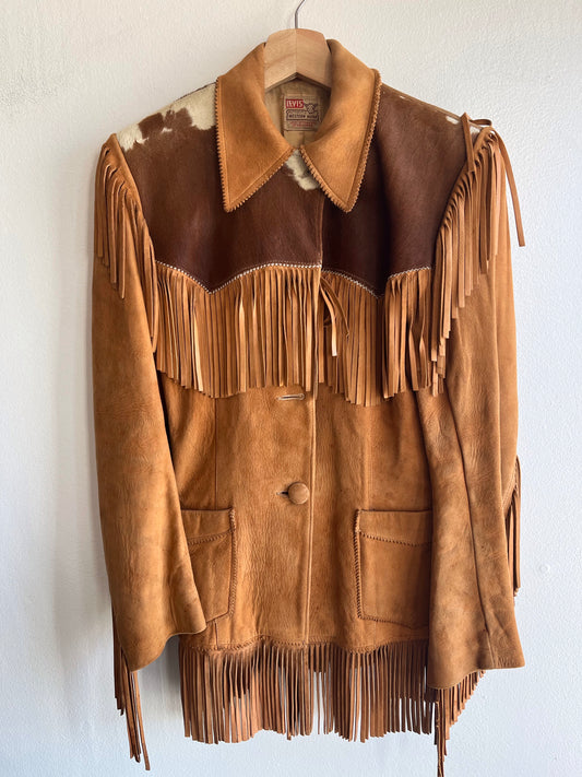 Vintage 1950’s Levi’s Shorthorn Suede and Cowhide Fringe Jacket