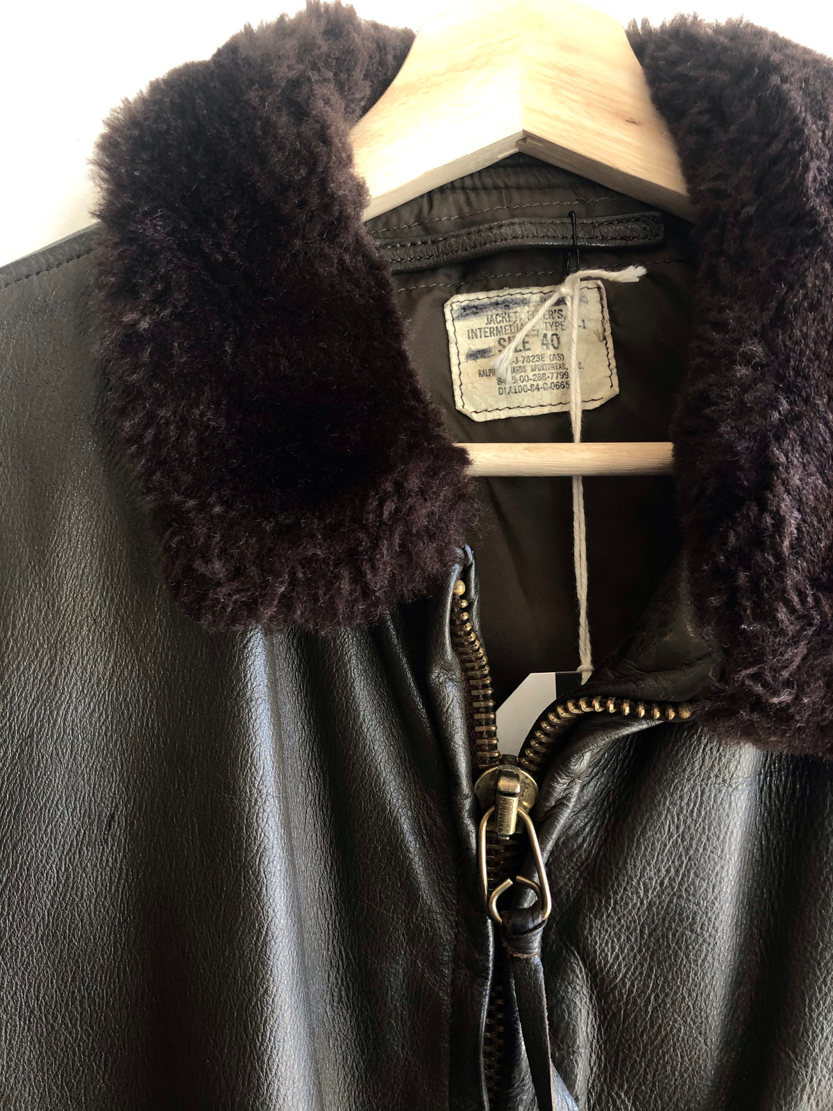 Vintage 1970s USN G-1 Leather Flight Jacket - La Lovely Vintage 