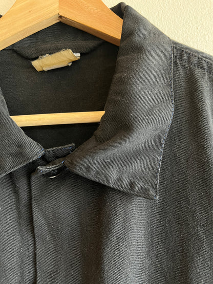 Vintage 1970/80’s Black French Chore Coat - La Lovely Vintage 