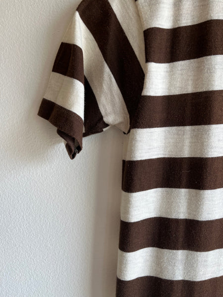 Vintage 1950/60’s “Wonderknit” Brown Striped T-Shirt