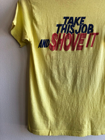 Vintage 1981 Writer’s Guild Strike “Take This Job And Shove It” T-Shirt