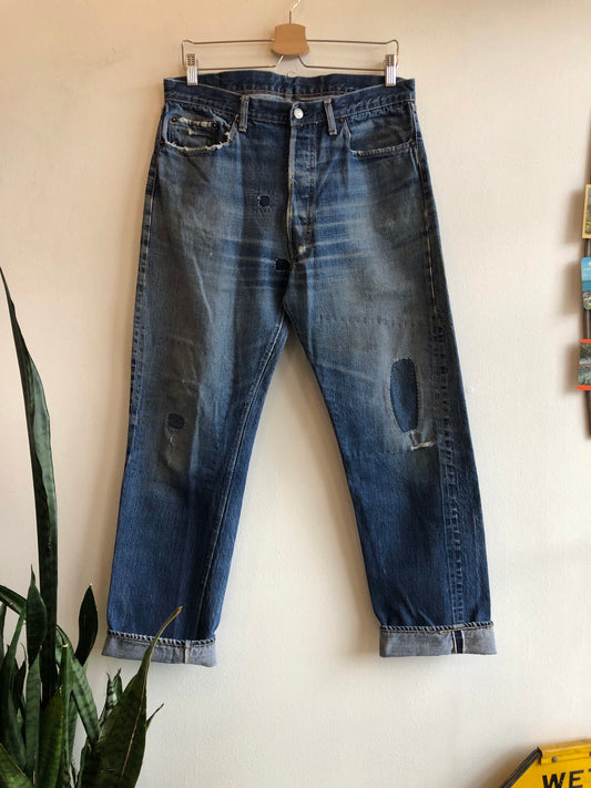 Vintage 1960’s Levi’s “Big E” 501 Selvedge Denim Jeans - La Lovely Vintage 