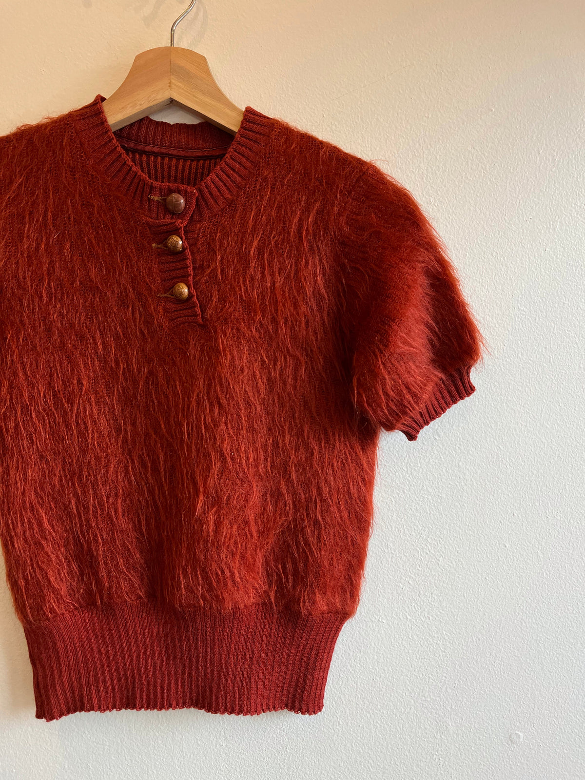 Vintage 1930’s Mohair Short Sleeve Sweater