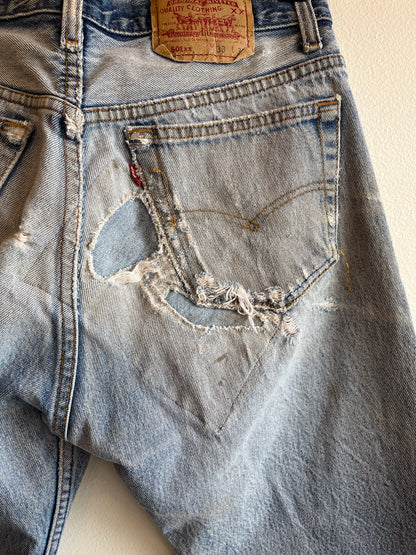 Vintage 1980’s Levi’s 501 Repaired Denim Jeans