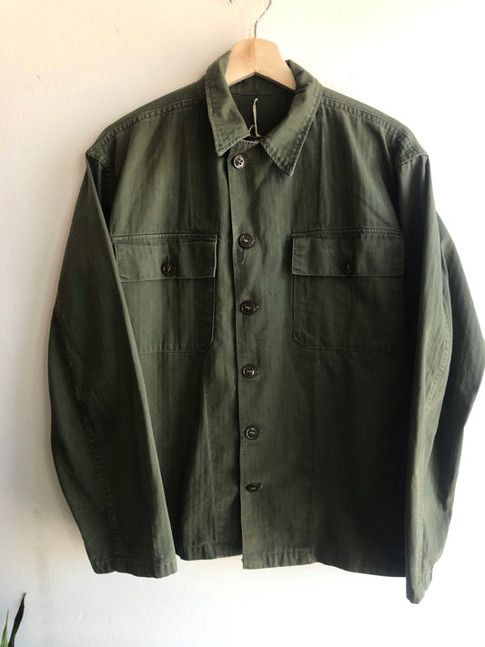 Vintage Post-WW2 HBT Army Shirt - La Lovely Vintage 