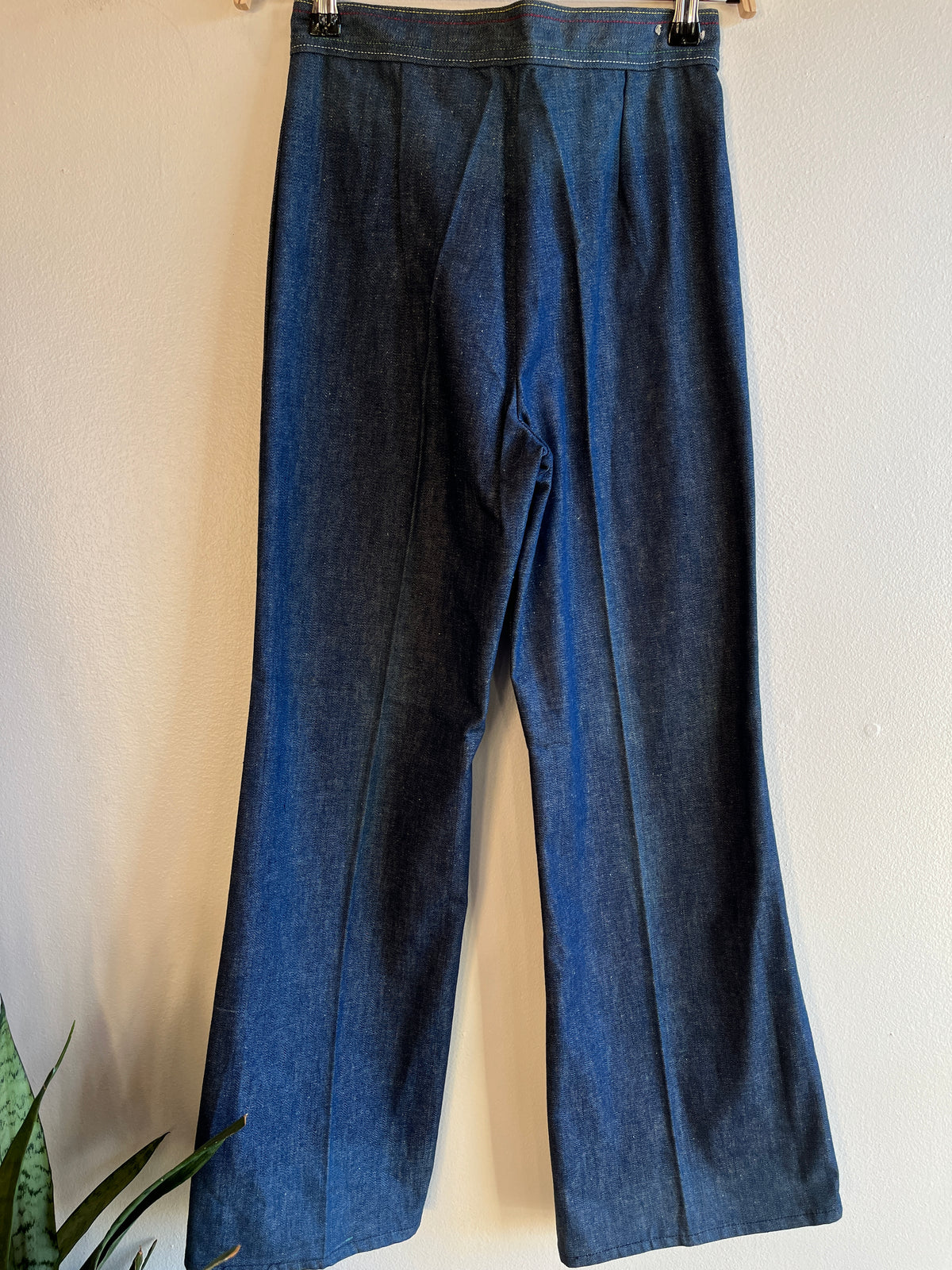 Vintage 1970’s Embroidered Denim Bell Bottom Jeans - La Lovely Vintage 