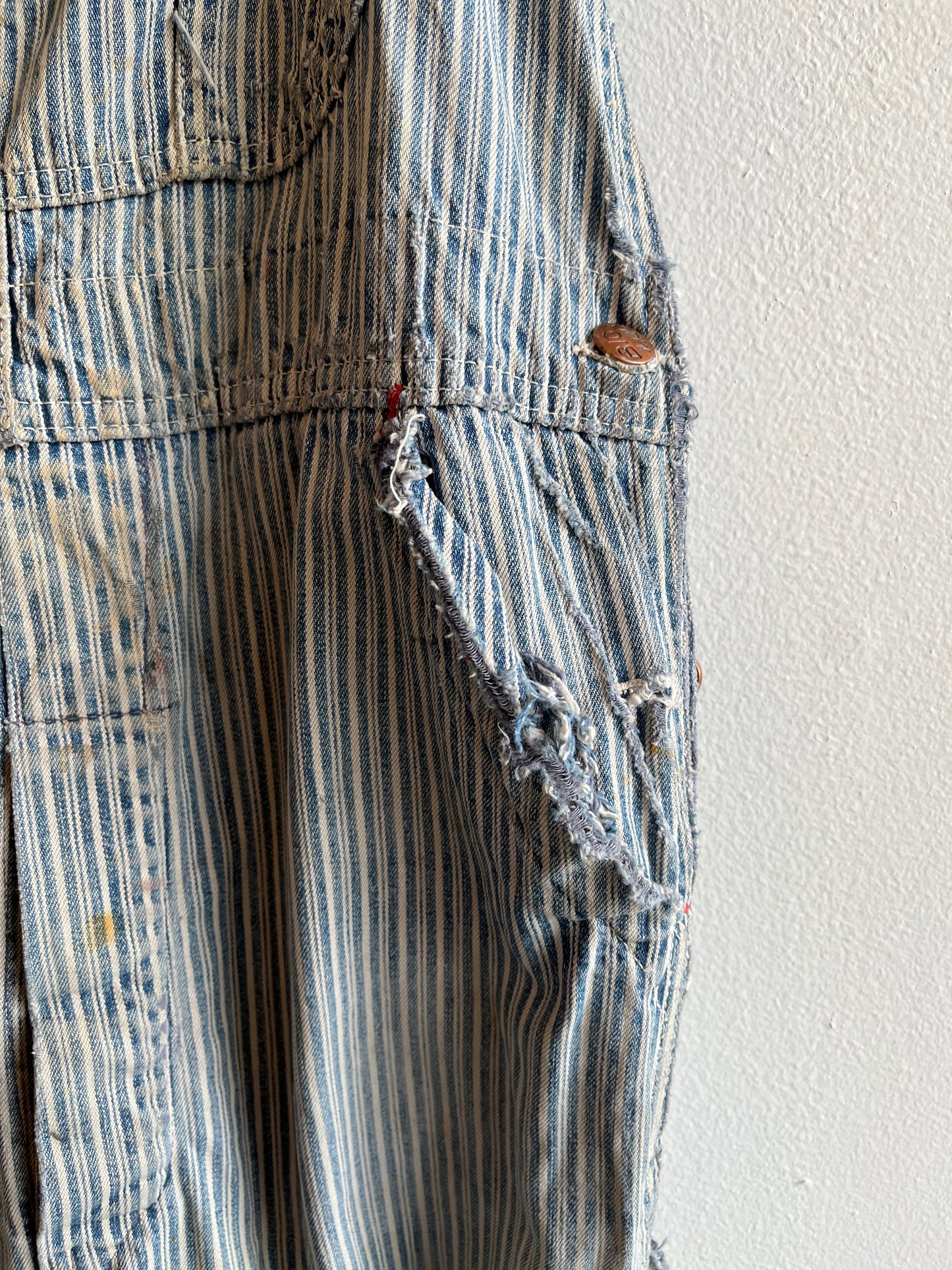 Vintage 1950’s Big Mac Liberty Stripe Denim Overalls - La Lovely Vintage 