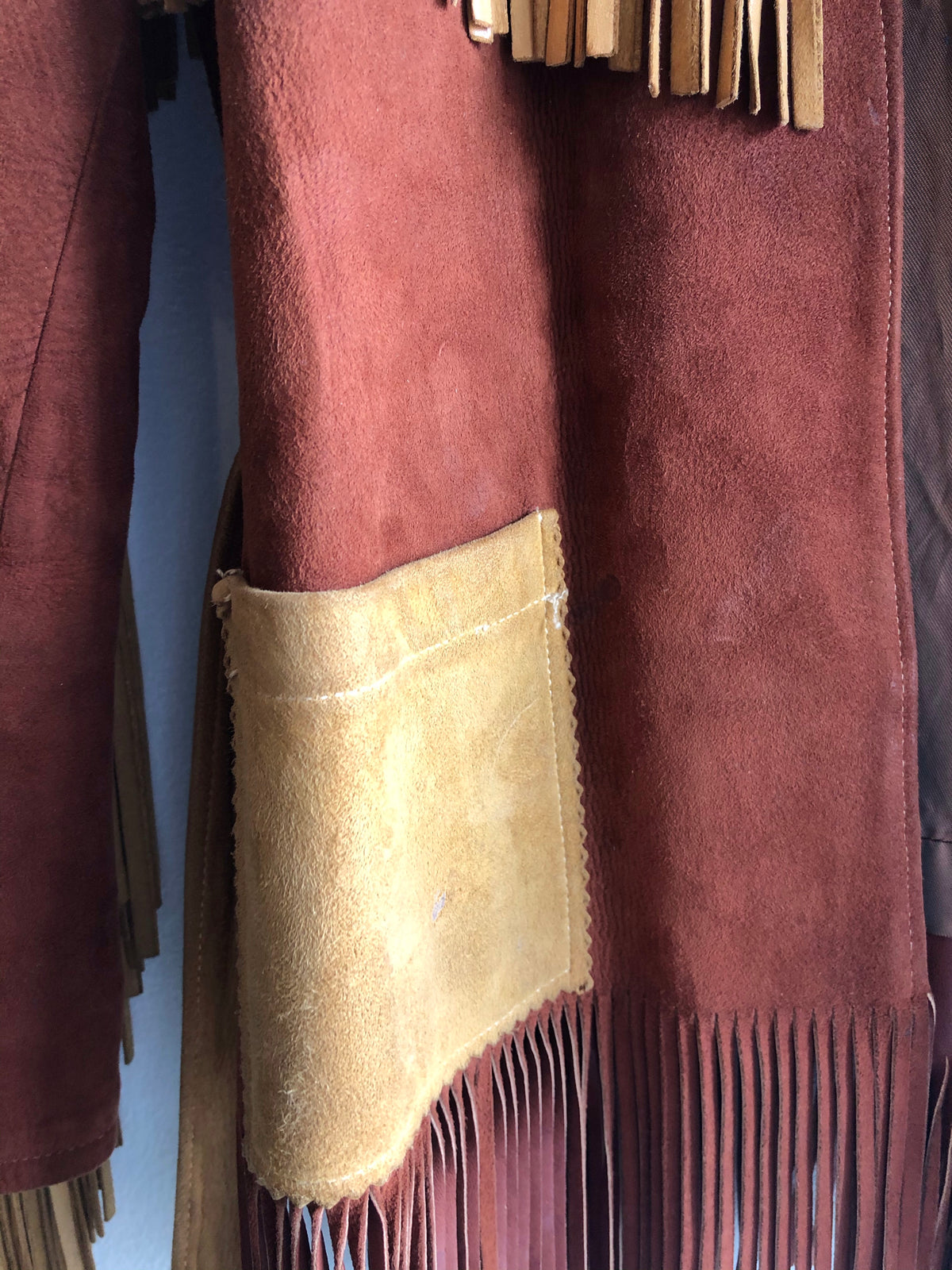 Vintage 1950’s Tregos Two-Tone Belted Fringe Jacket - La Lovely Vintage 