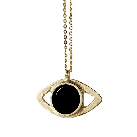Therese Kuempel - Large Eye Necklace w/ Black Onyx
