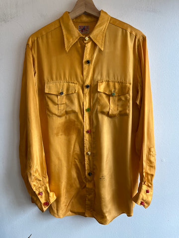 Vintage 1940’s Miller Satin Dice Button shirt