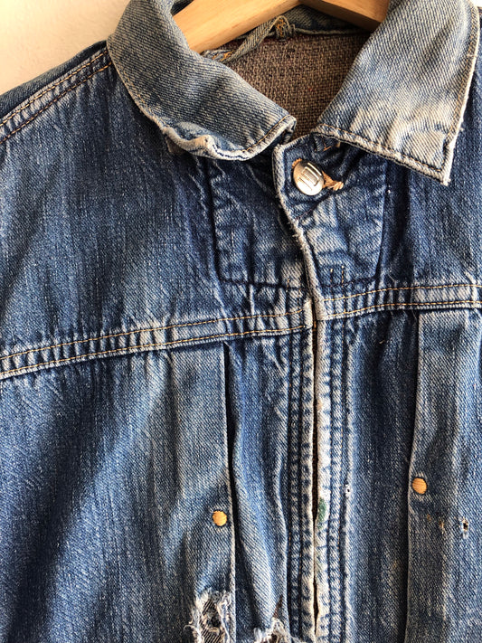 Vintage 1950’s PowrHouse Blanket-Lined Denim Type 2 Style Jacket - La Lovely Vintage 