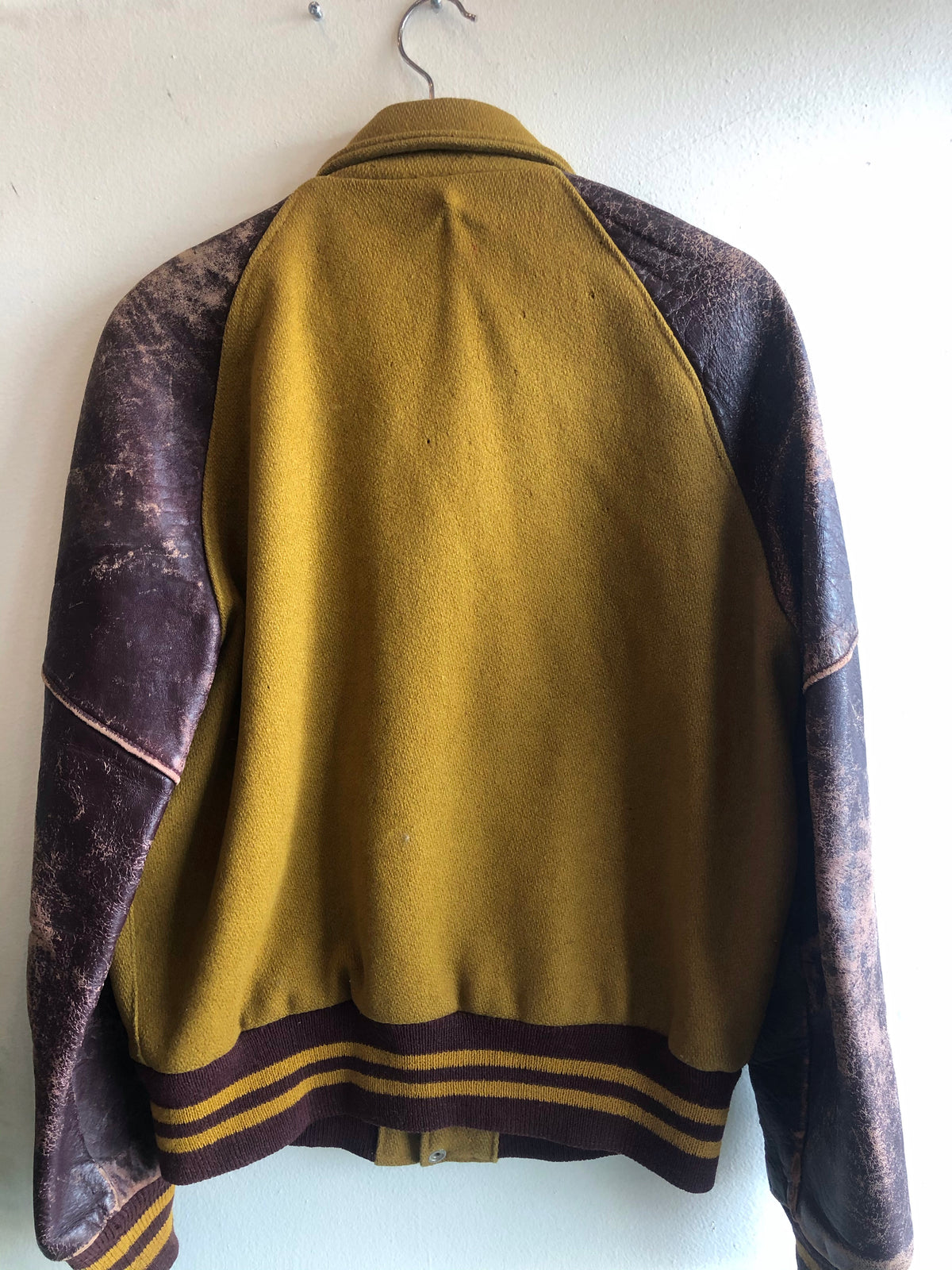 Vintage 1950s/1960s Gold and Maroon Varsity Jacket - La Lovely Vintage 