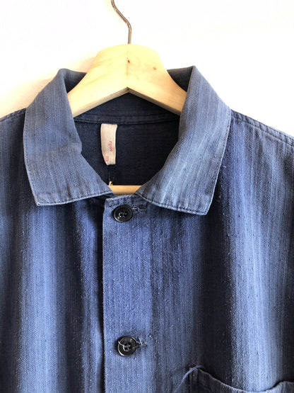 Vintage 1970s French HBT Chore Coat - La Lovely Vintage 