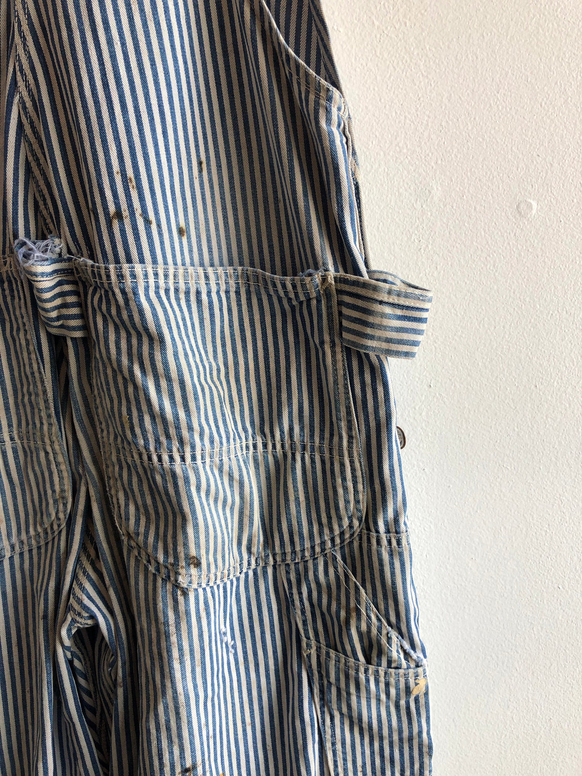Vintage 1960’s Lee Hickory Stripe Denim Overalls - La Lovely Vintage 