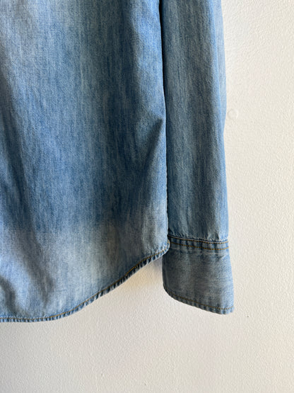 Vintage 1970’s Denim Western Pearl Snap Shirt - La Lovely Vintage 