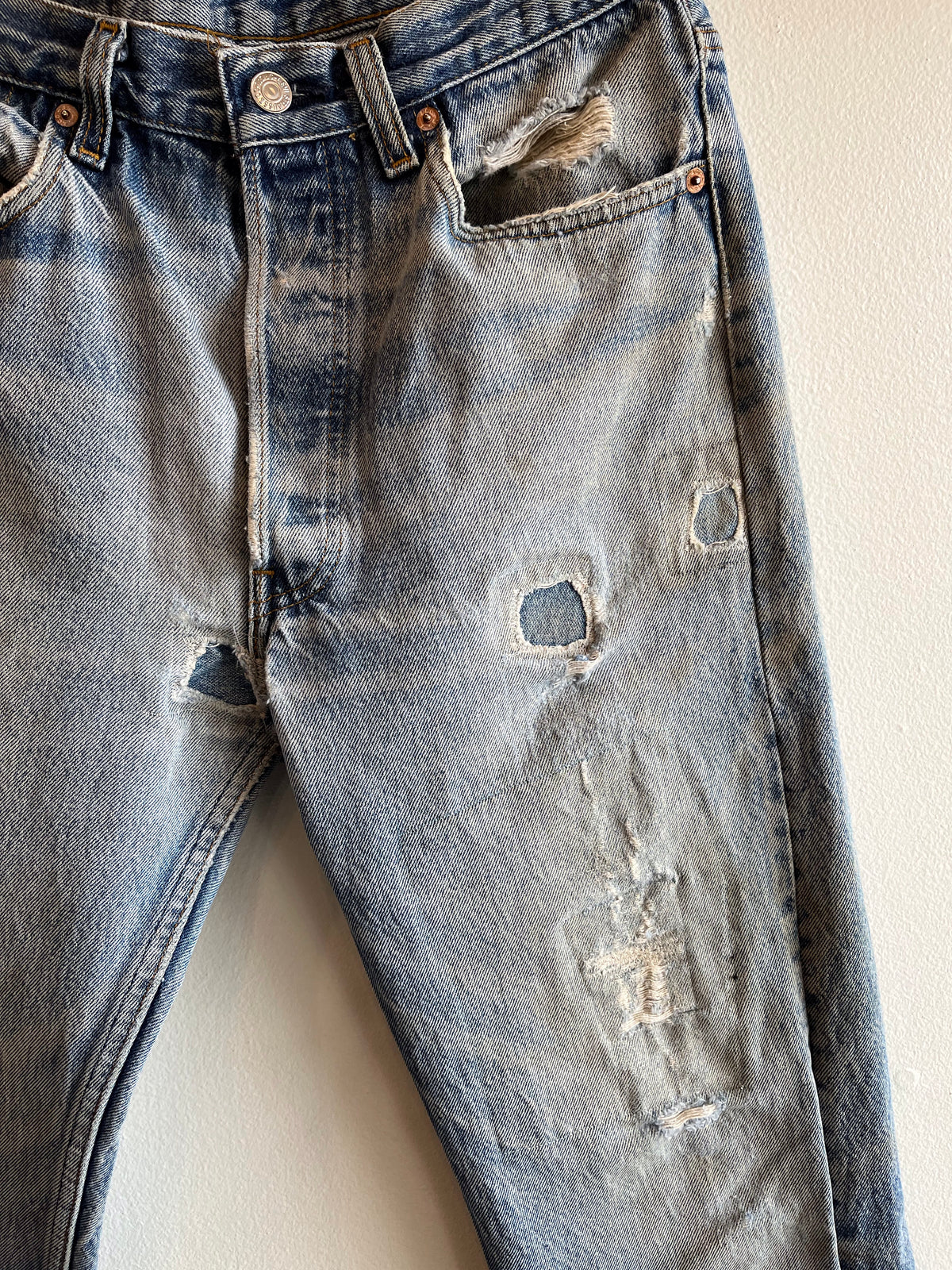 Vintage 1980’s Levi’s 501 Repaired Denim Jeans