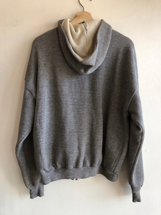 Vintage 1970’s Thermal-Lined Zip Up Hooded Sweatshirt - La Lovely Vintage 