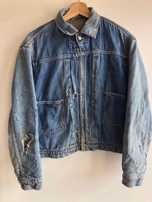 Vintage 1950’s PowrHouse Blanket-Lined Denim Type 2 Style Jacket - La Lovely Vintage 