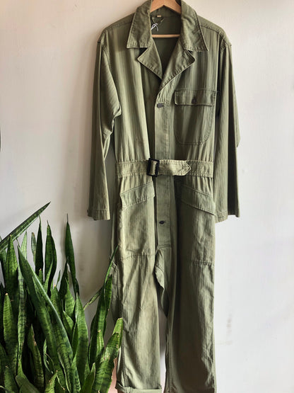Vintage WW2 13 Star HBT Army Coveralls - La Lovely Vintage 