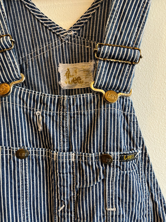 Vintage 1970’s Lee Hickory Stripe Denim Overalls - La Lovely Vintage 