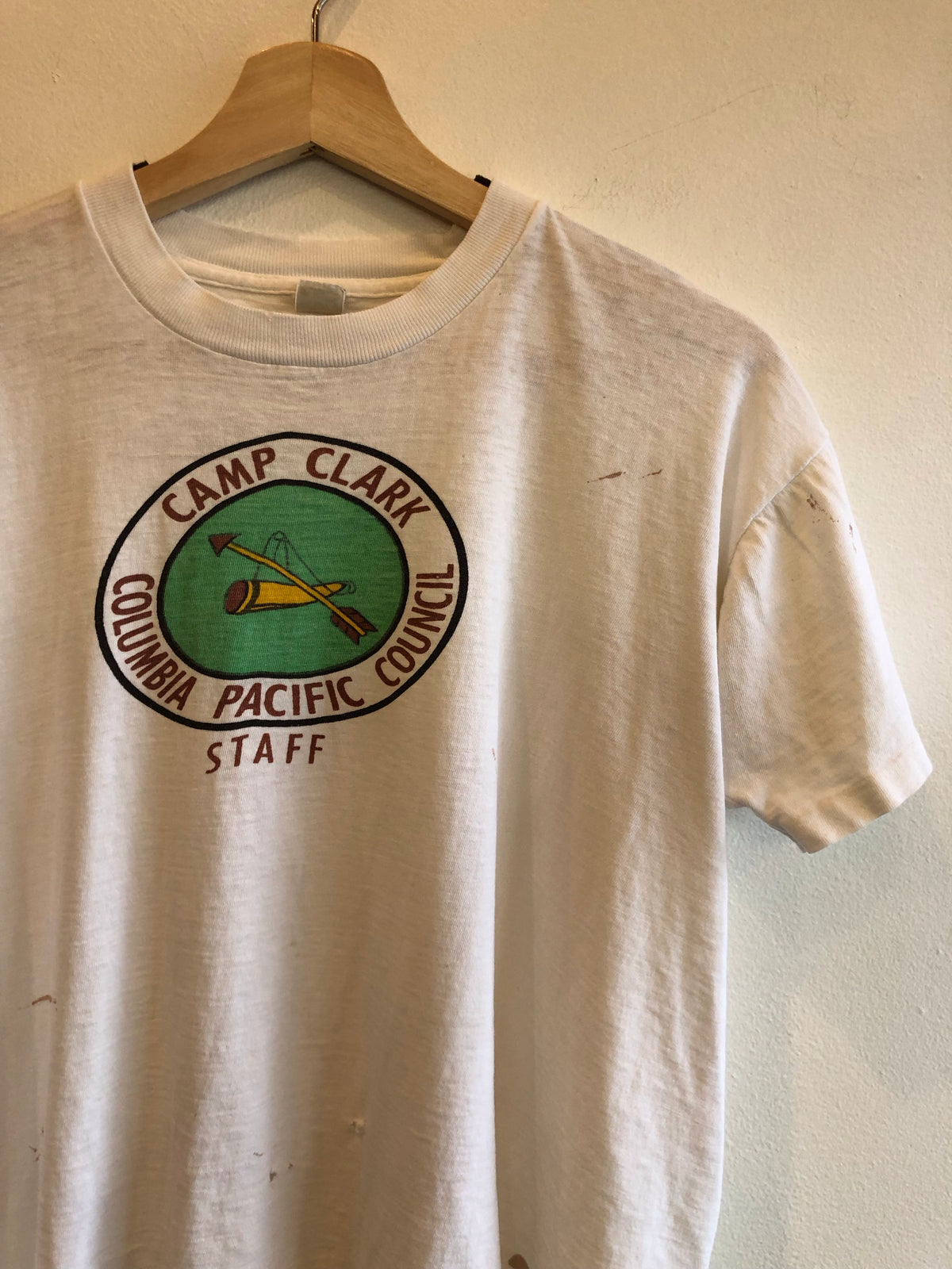 Vintage 1950’s Boy Scouts Camp Staff Thrashed T-Shirt