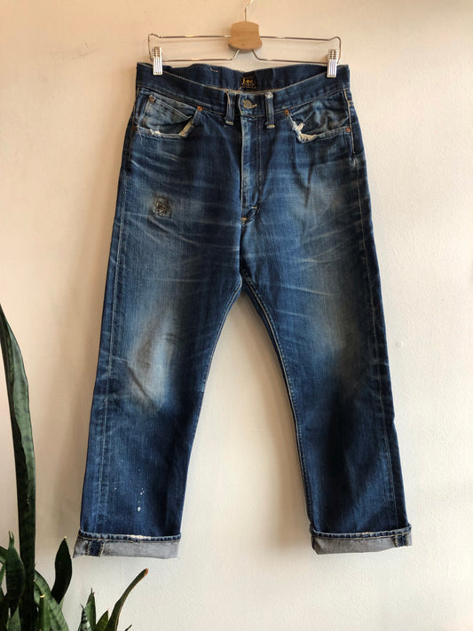 Vintage 1950’s Lee Riders Center Patch Denim Jeans - La Lovely Vintage 