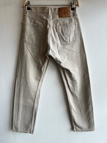 Vintage 1990’s Levi’s 501 Off-White Denim Jeans - La Lovely Vintage 
