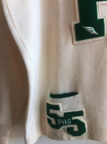 Vintage 1950’s Peninsula High School  Varsity Sweater w/ Pockets - La Lovely Vintage 