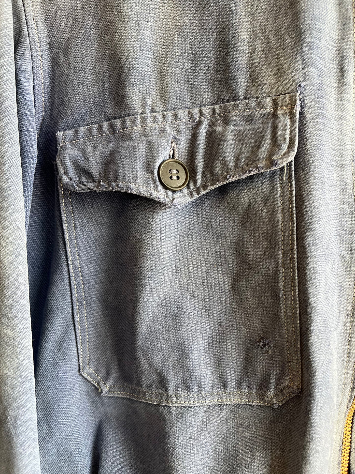 Vintage 1940/50’s French Cyclist Moleskin Jacket - La Lovely Vintage 