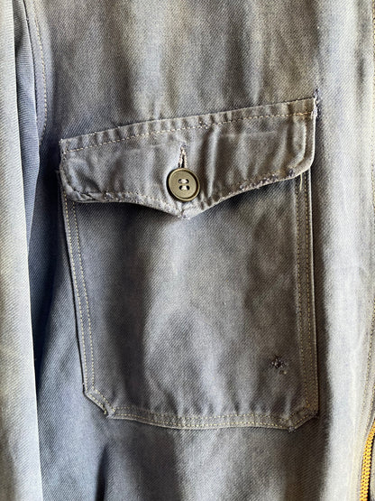 Vintage 1940/50’s French Cyclist Moleskin Jacket - La Lovely Vintage 