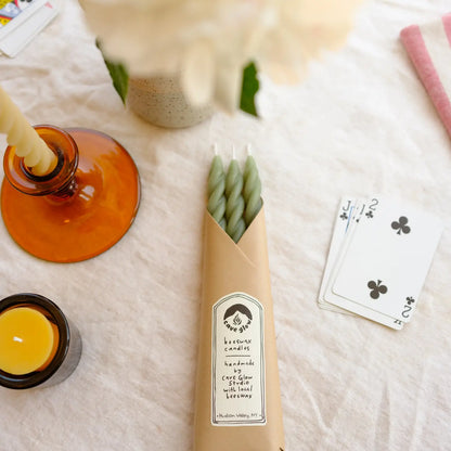 Cave Glow Studio - Spiral Beeswax Candle Set - La Lovely Vintage 