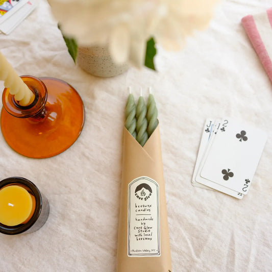 Cave Glow Studio - Spiral Beeswax Candle Set - La Lovely Vintage 