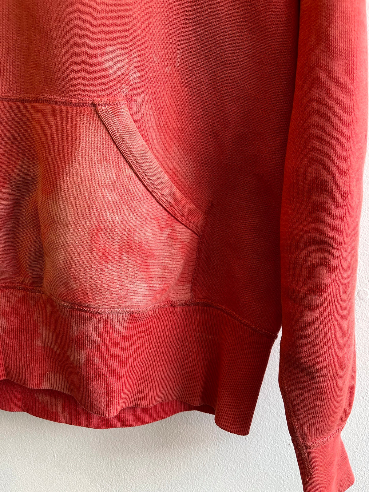 Vintage 1950’s Sunfaded Red Hooded Sweatshirt - La Lovely Vintage 