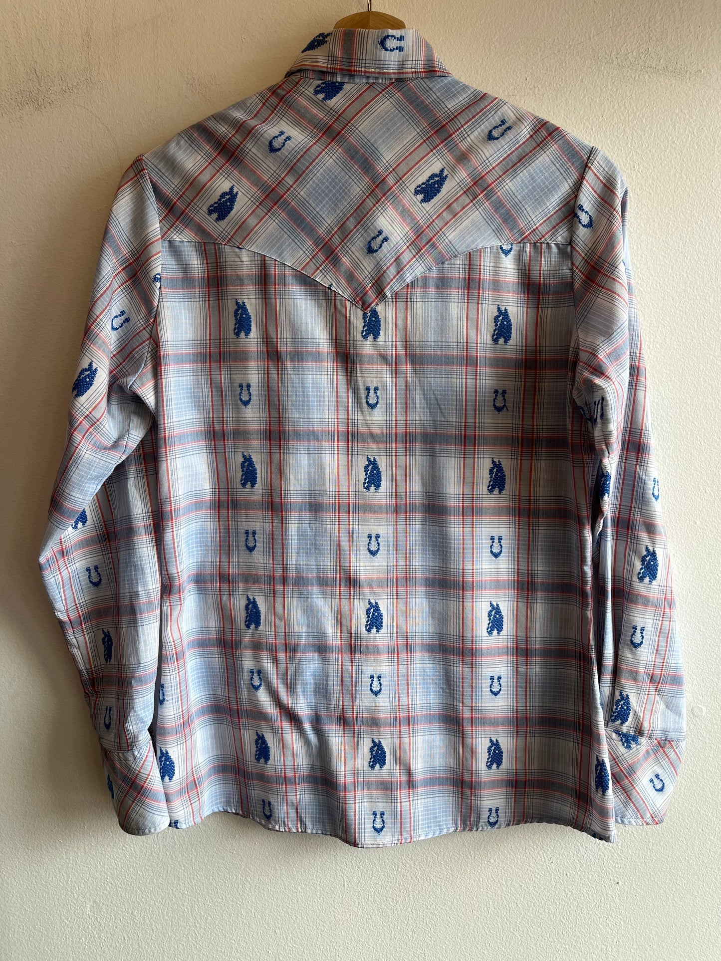 Vintage 1970’s Millie Western Horse Themed Pearl Snap Shirt - La Lovely Vintage 