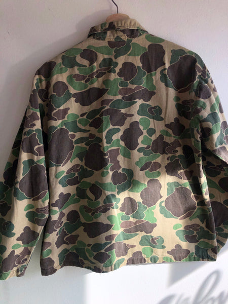 Vintage 1970’s Duck Camo Cotton Hunting/Chore Jacket