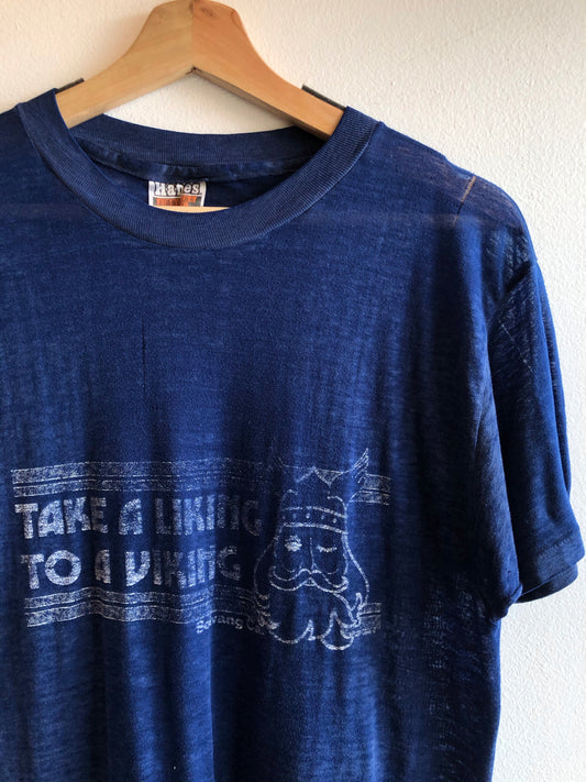 Vintage 1970’s Paper-Thin “Viking” T-Shirt - La Lovely Vintage 