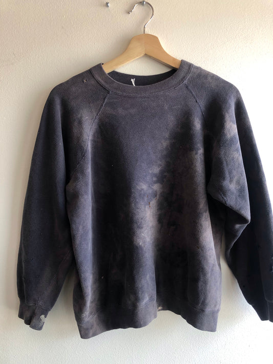 Vintage 1960’s Sun-faded Blank Navy Sweatshirt - La Lovely Vintage 