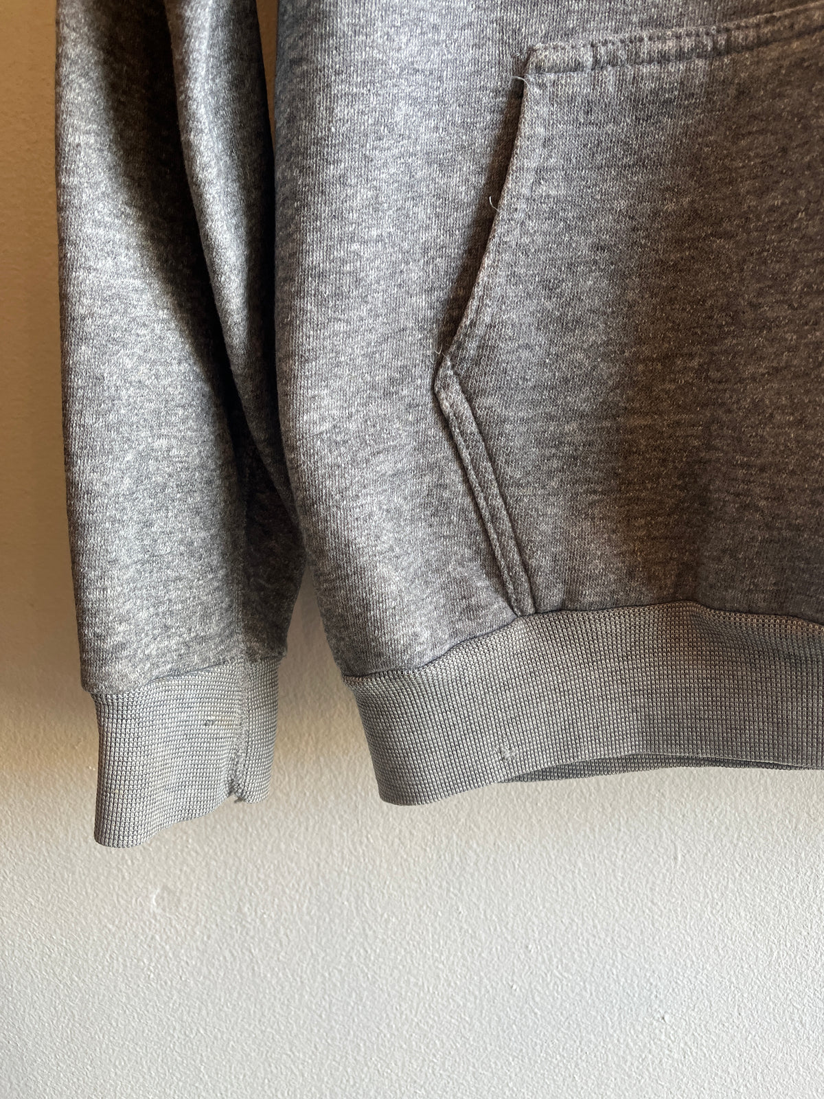 Vintage 1970’s Heather Grey Hooded Sweatshirt - La Lovely Vintage 