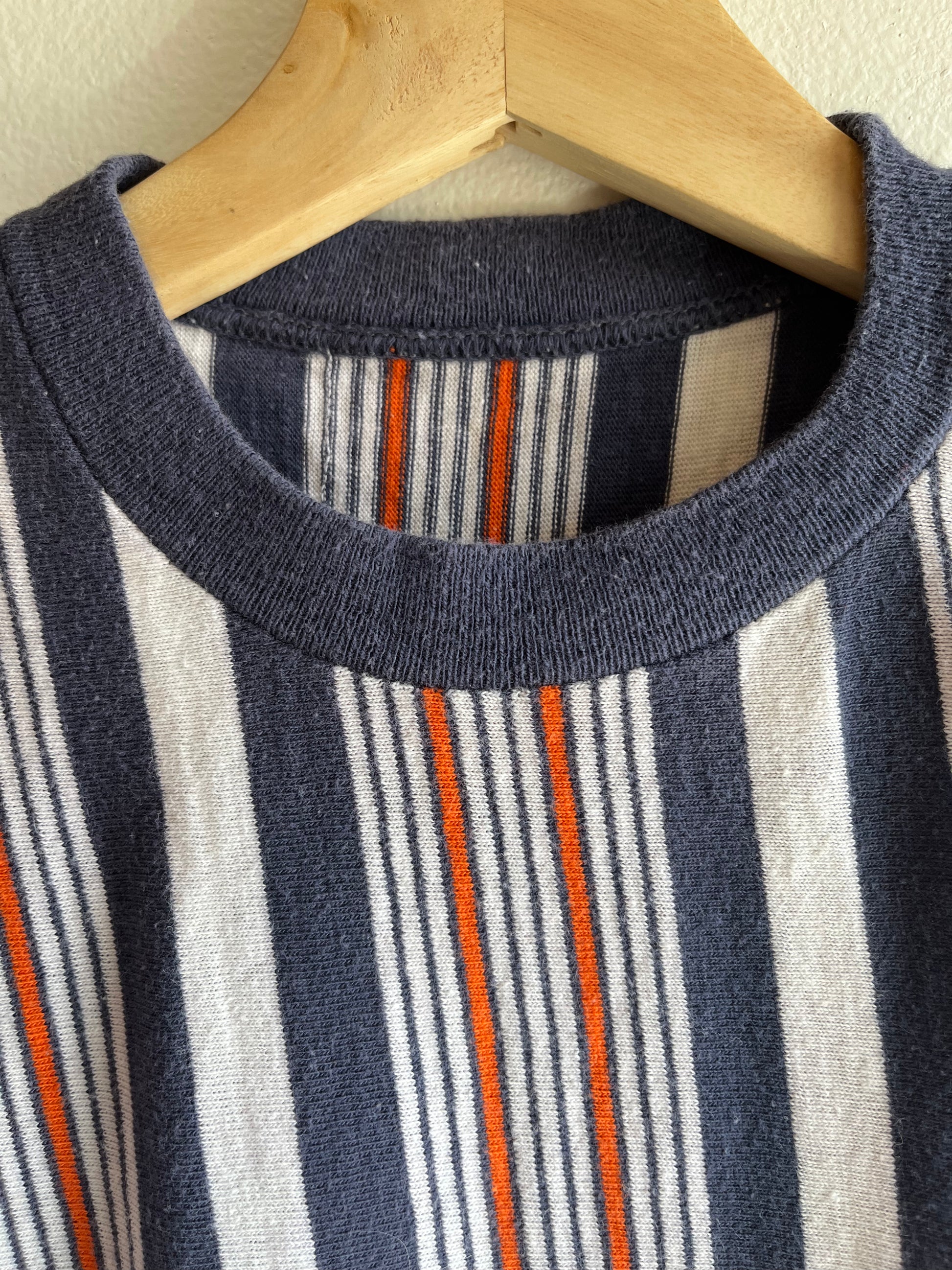Vintage 1960’s Blue and Orange Striped T-Shirt - La Lovely Vintage 
