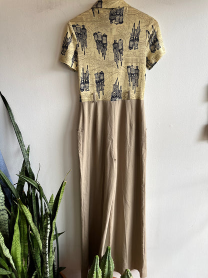 Vintage 1970’s “Tracy Petites” Paris-Themed Jumpsuit - La Lovely Vintage 