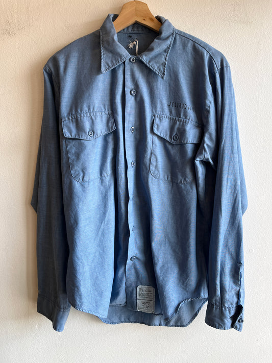 Vintage 1970’s USN Chambray Button Up Shirt - La Lovely Vintage 