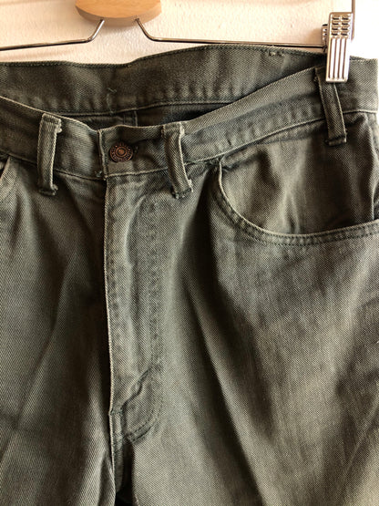 Vintage 1960’s Levi’s “Big E” Olive Canvas Pants - La Lovely Vintage 
