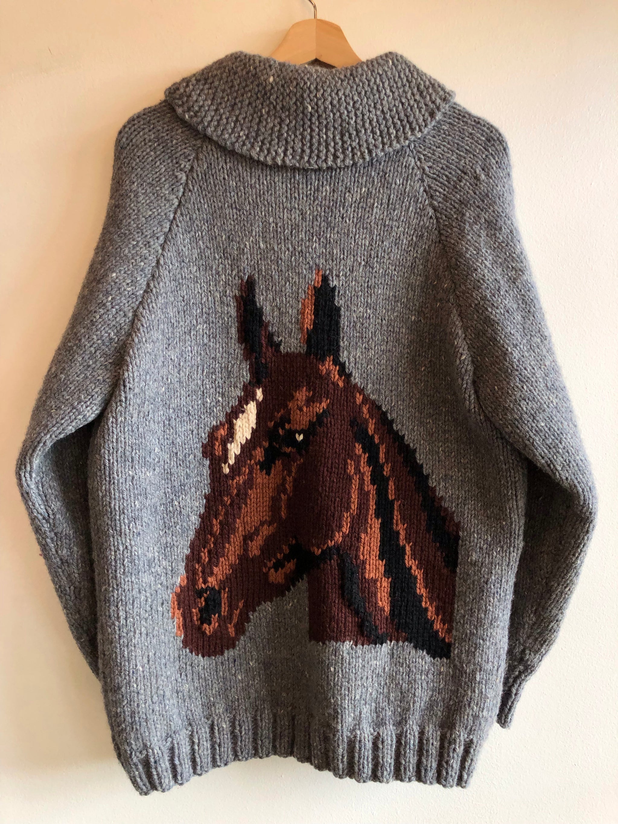 Vintage 1950's Horse Themed Cowichan Sweater – La Lovely Vintage
