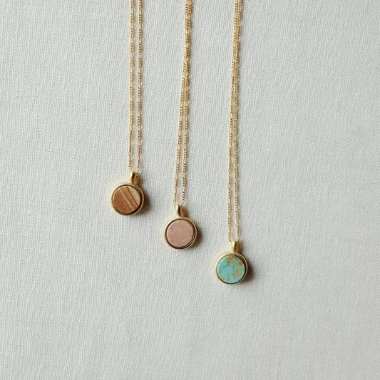 Sarah Safavi Jewelry - Token Round Necklace - La Lovely Vintage 