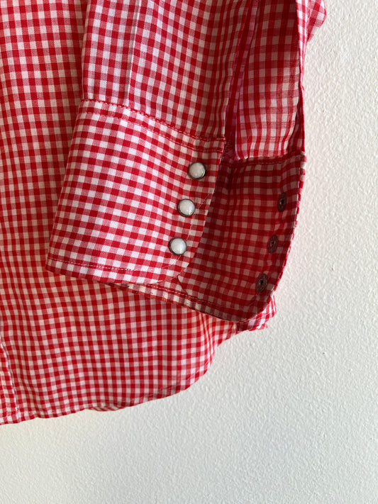 Vintage 1970/80’s Levi’s Gingham Pearl Snap Button-Up Shirt - La Lovely Vintage 