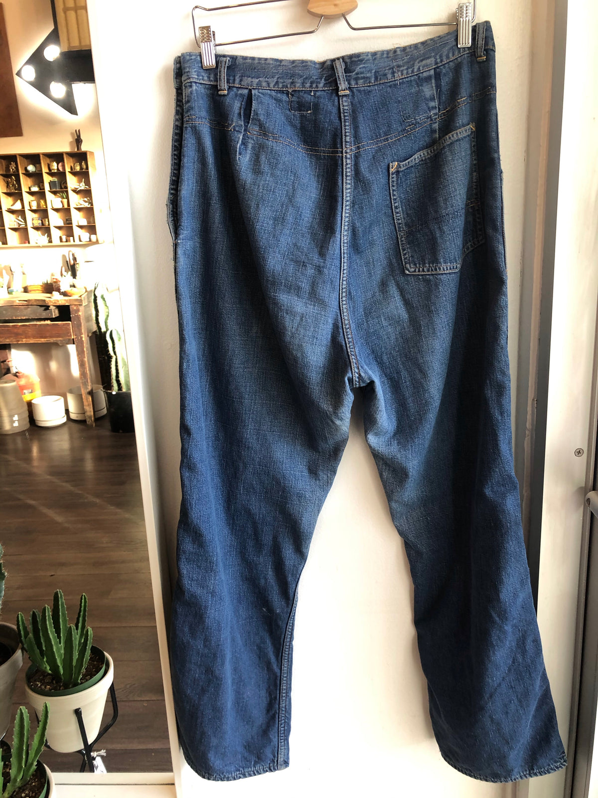 Vintage 1940/1950’s Crown Flannel-Lined Side Zip Jeans - La Lovely Vintage 