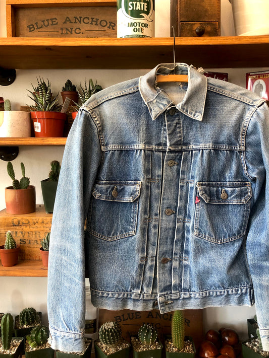 Vintage 1950’s Levi’s 507xx “Type II” Selvedge Denim Trucker Jacket - La Lovely Vintage 