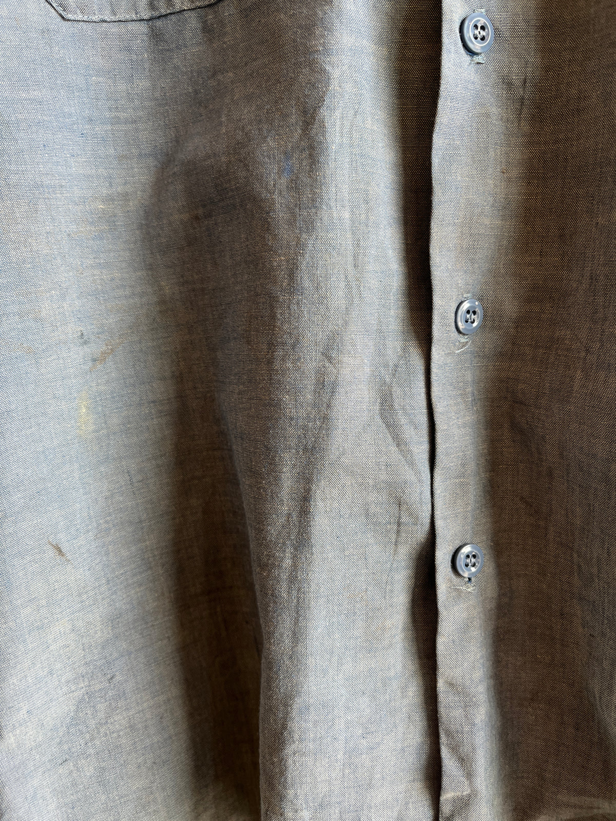 Vintage 1960’s Short Sleeve USN Chambray Button Up Shirt